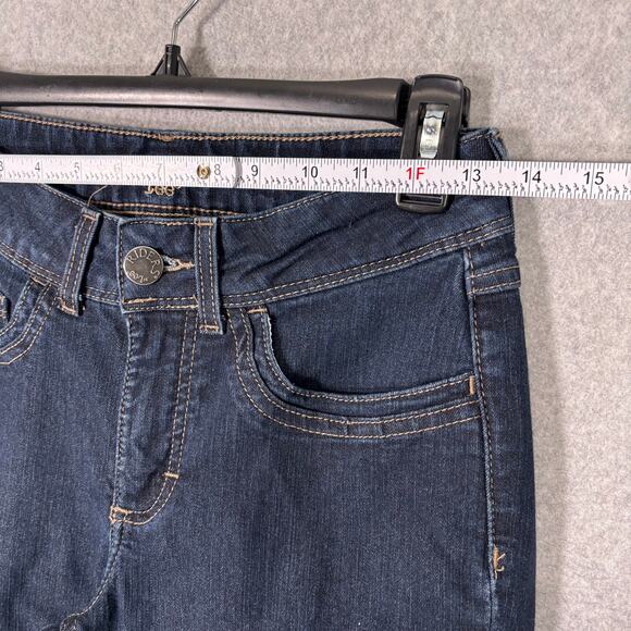 Lee Riders Jeans Womens 8 Petite Bootcut Studded Mid Rise Dark Wash Embroidered‎ - Picture 5 of 12